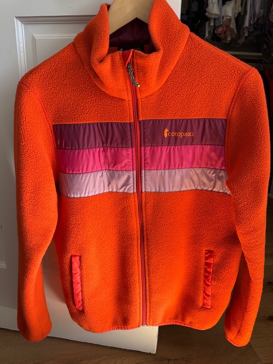 cotopaxi Jackets & Blazers - cotopaxi Orange Fleece Jacket with Purple and Pink Stripe Panels